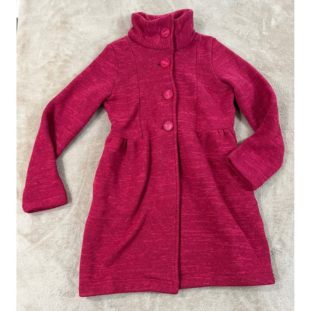 Patagonia Better Sweater Coat Kids Girls L-(12) Pink Magenta Polyester L/S EUC